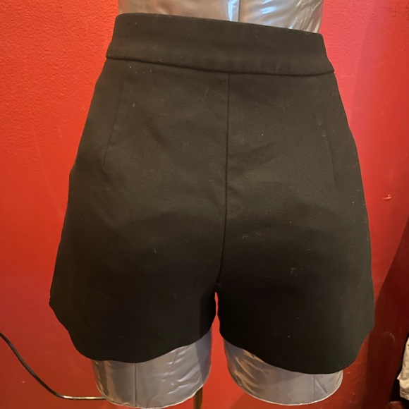 Zara XS Asymmetrical Black Envelope Skort Shorts - Picture 2 of 11